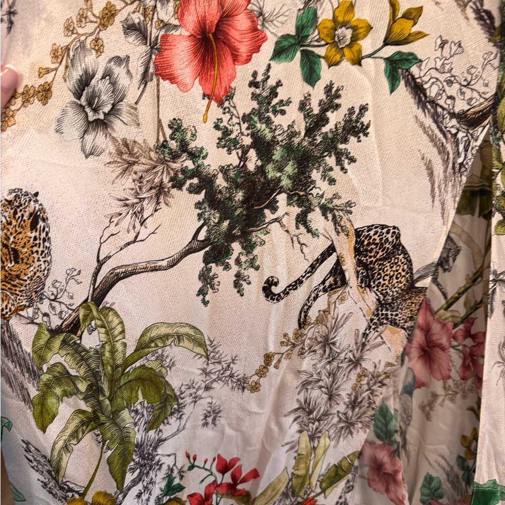 L'Agence Geneva Jungle Floral Cover-Up Dress. - Picture 6 of 6